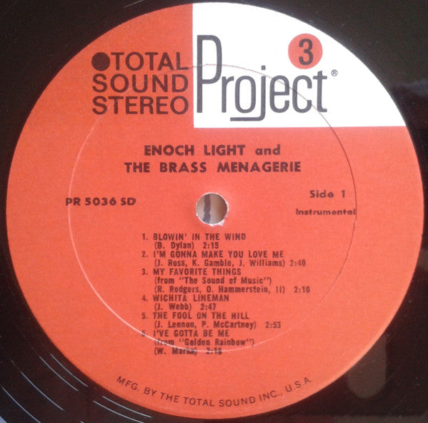 Enoch Light And The Brass Menagerie : Enoch Light And The Brass Menagerie (LP, Album, Gat)
