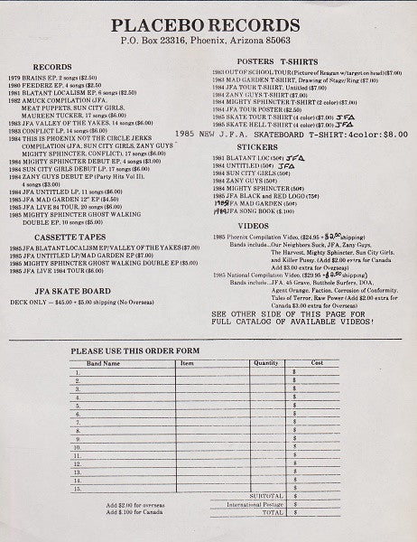 JFA* : Untitled (LP, Album)