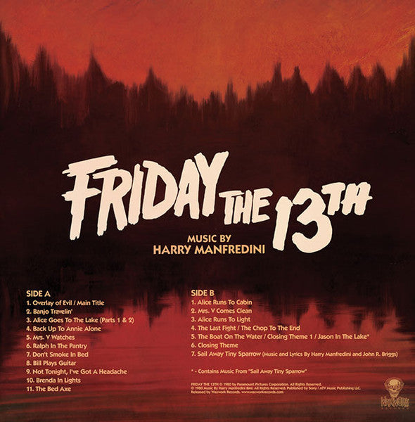 Harry Manfredini : Friday The 13th (LP, Album, Ltd, Blo)