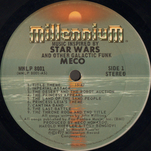 Meco* : Music Inspired By Star Wars And Other Galactic Funk (LP, Album, San)