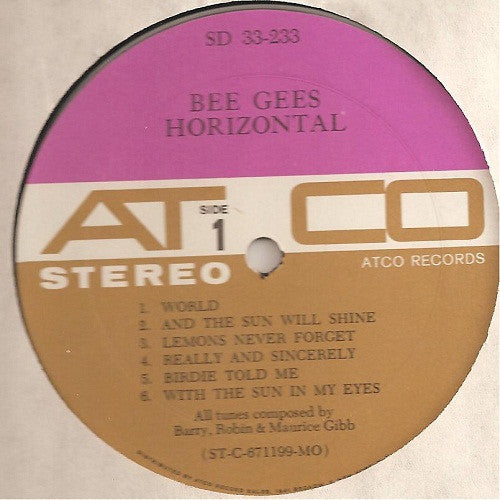 Bee Gees : Horizontal (LP, Album, MO )