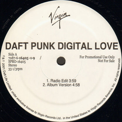 Daft Punk : Digital Love (12", Promo)